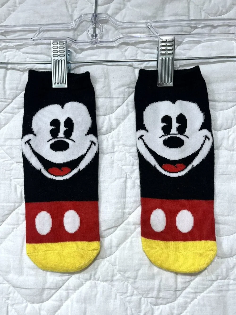 Disney Mickey & Minnie No-Show Socks – 3 Pairs – New Without Tags
